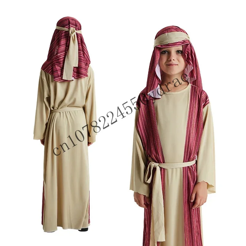 The Middle East Shepherd Cosplay Arabian Clothing Stage Halloween Carnival Purim Party Costume For Kids CMM1501