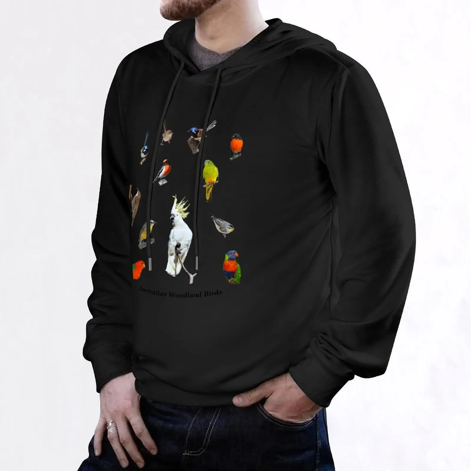 Australian Woodland Birds 3 Hoodie mens clothes anime clothing autumn clothes men clothing new in hoodies & sweatshirts