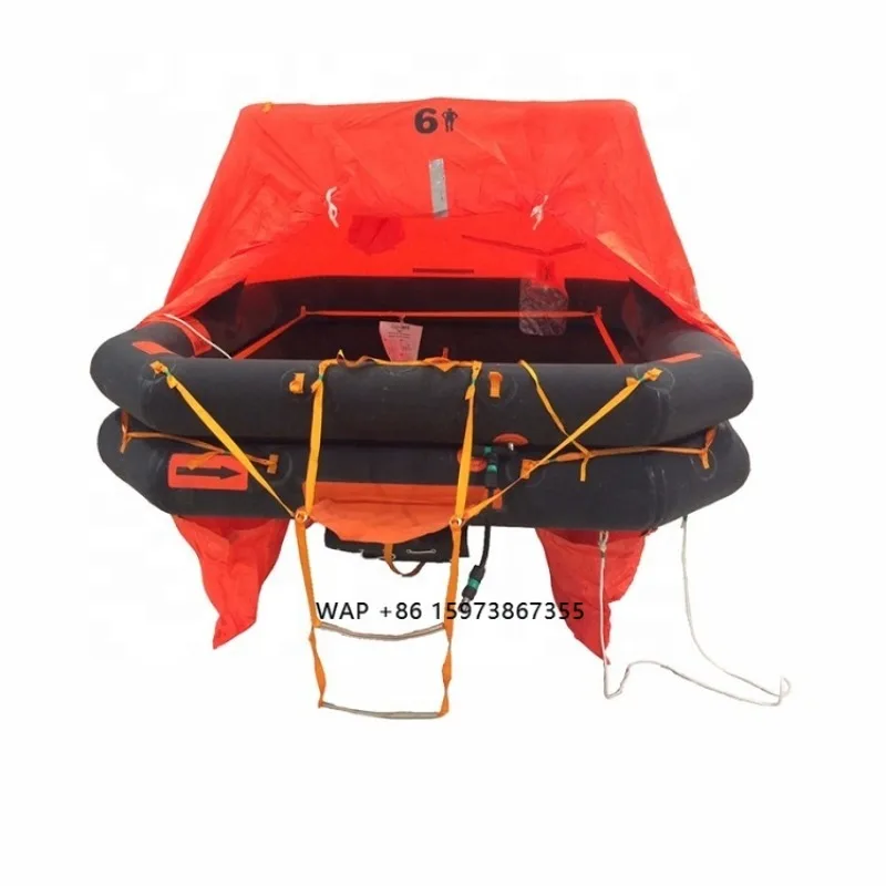 Inflatable life raft with 6 people with Solas standard
