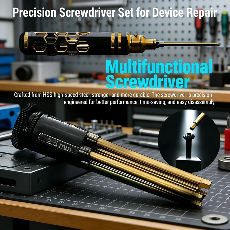 

5-in-1 Hex Screwdriver Set Multi-color Portable Multi-functional Repair Tool Kit for Model Airplanes And Remote Control Drones