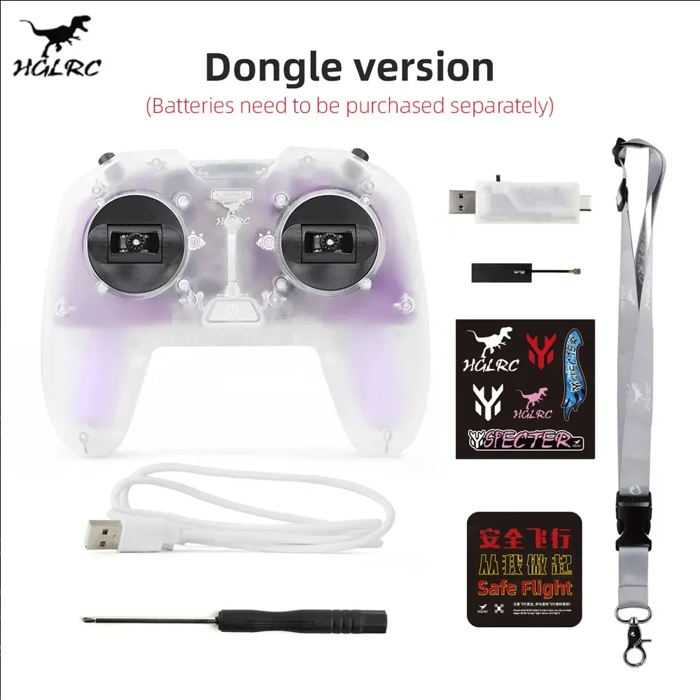 

HGLRC C1 Remote Controller Built-in 500mW ELRS 2.4G TX Module with Dongle for RC Airplane FPV Drone Beginner Pilot