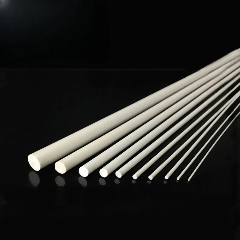 10pcs ABS Round Solid Bar Plastic White Welding Rods 0.5mm-8mm DIY Model Making 25cm