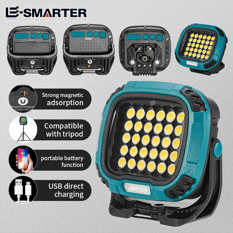 ESMATER W893 COB Multi-Functional Rechargeable LED Working Lamp Emergency Highlight Portable Lamp