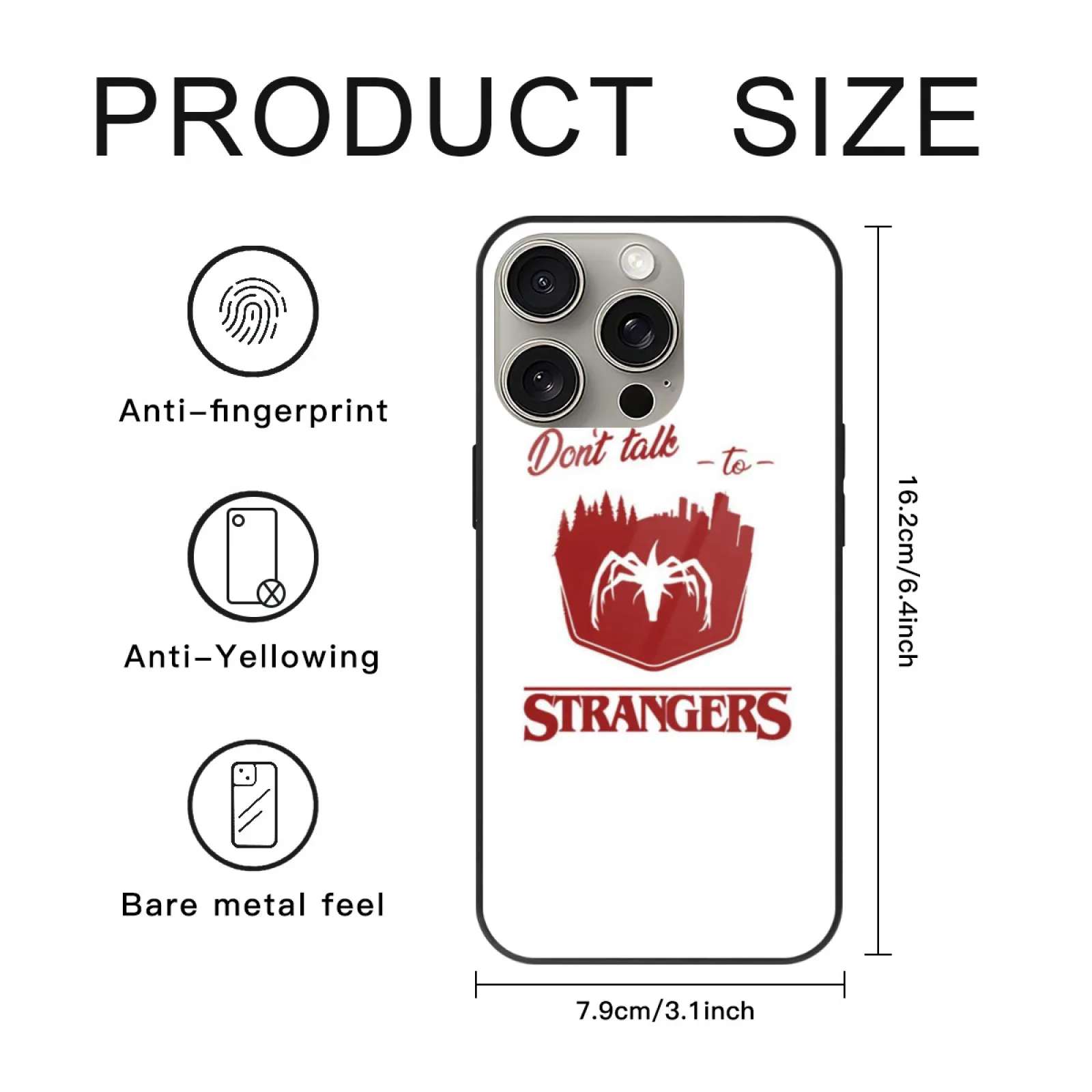 لا تتحدث مع الغرباء حافظة هاتف حمراء لهاتف آيفون 16 15 14 13 12 11 Pro Max Xs Max 7 8 Plus غطاء ريترو غريب مايك أحد عشر #6