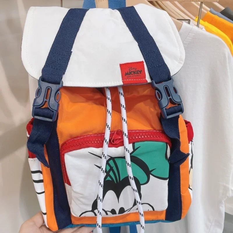 Disney New Mickey Mouse Student Schoolbag Cartoon Śliczny dziecięcy plecak męski i damski, lekki i o dużej pojemności