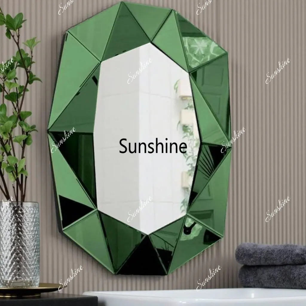 Nordic Light Luxury Hotel Living Room Entrance Mirror Washing Table Wall Mirror