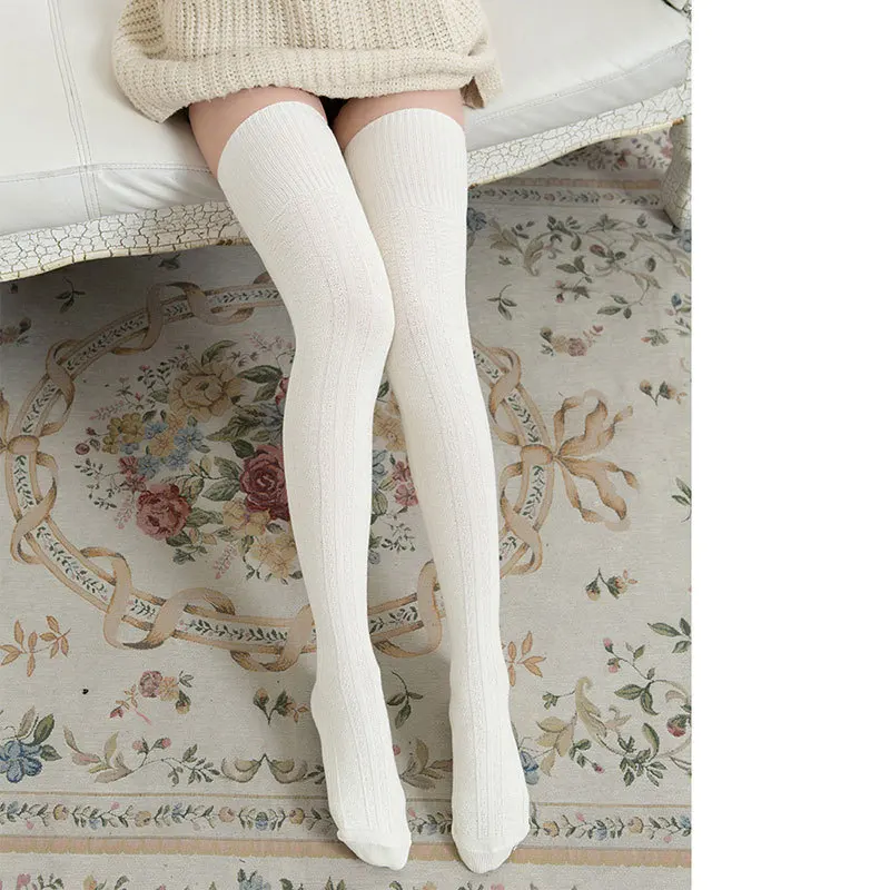 

Thigh High Socks Womens Stocking Ladies Girls Long Socks Cotton Female Cotton Casual Footwear Over Above Knee Socks Harajuku