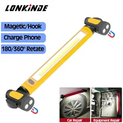 Super 5000LM Magnetic Work Light Built-in 5200mAh Rechargeable Battery Underhood Work Lamp Bar For Car Repair Outdoor lighting