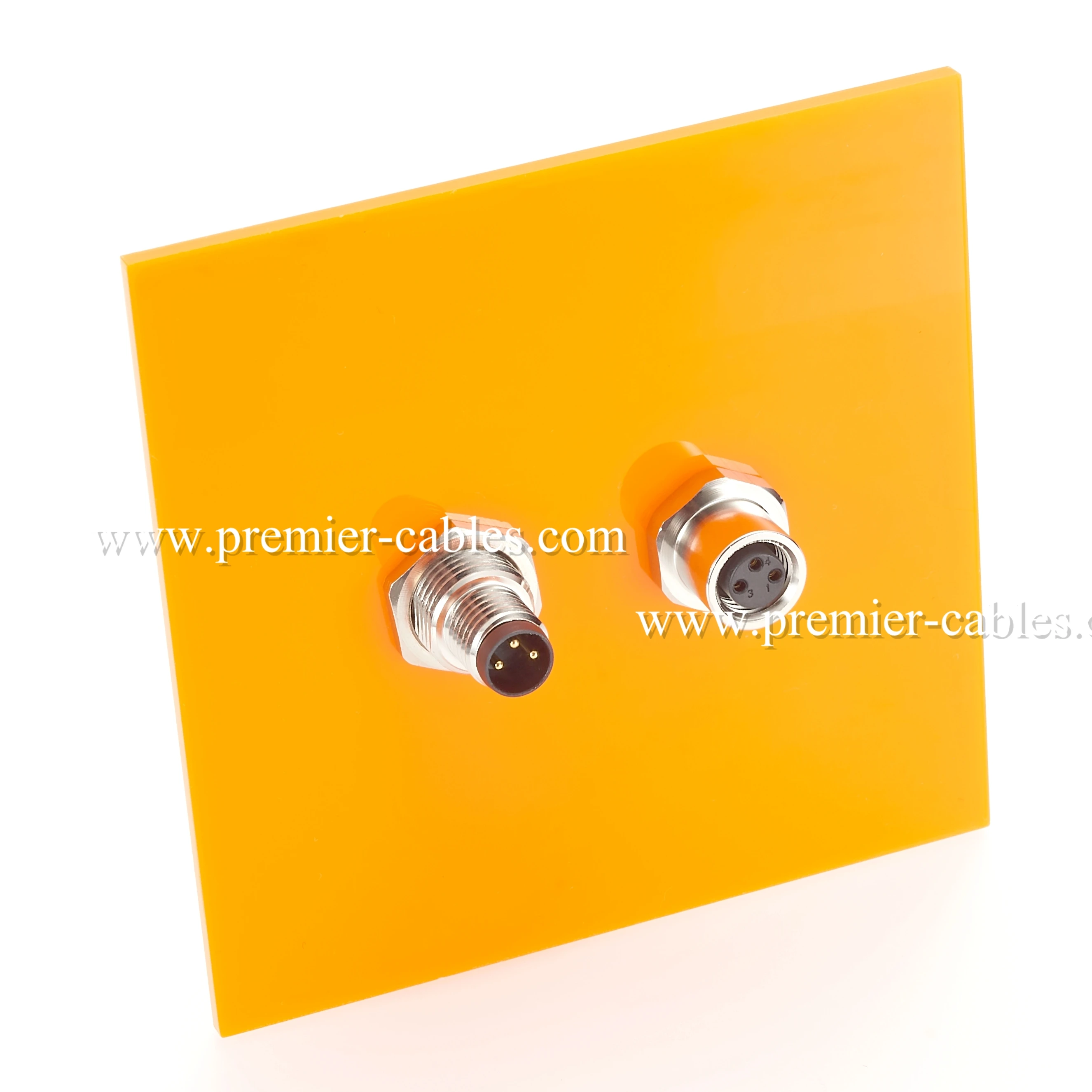 2pcs M8 3Pin Female to Female Coupler IP67 Waterproof Circular Panel Mount Connector Metal M8 Aviation plug Sensor connector