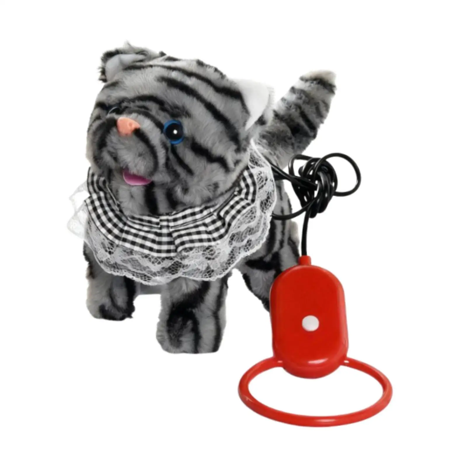 Elektronisches Haustier-Plüschtier, gehende Katze, lustige süße Kawai-Simulation mit Geräuschen und Bewegungen für Kinder, Mädchen und Jungen