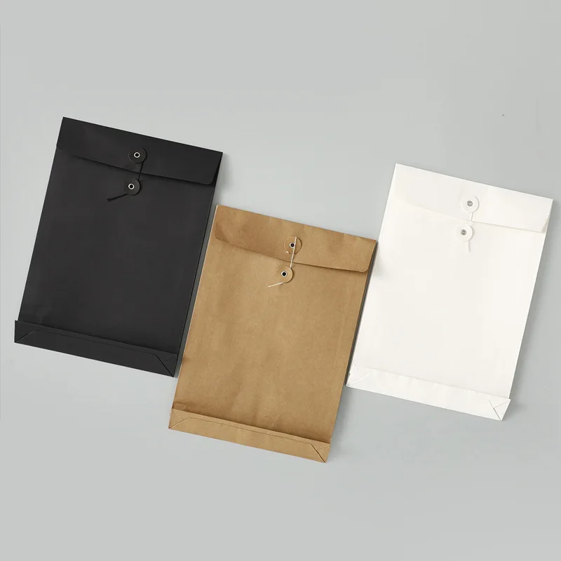 10Pcs Blank Kraft Paper Envelope Bag T-shirt Clothing Packaging A4 File Express Bag Gift Packing Envelope