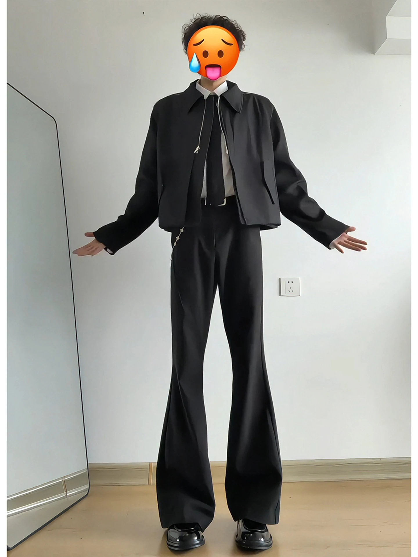 

Bla Loose Wide Leg Pants Men's American Sle Casual Trousers Cleanfit Youthful ular Long Pants Autumn Cool Sle Pure C...