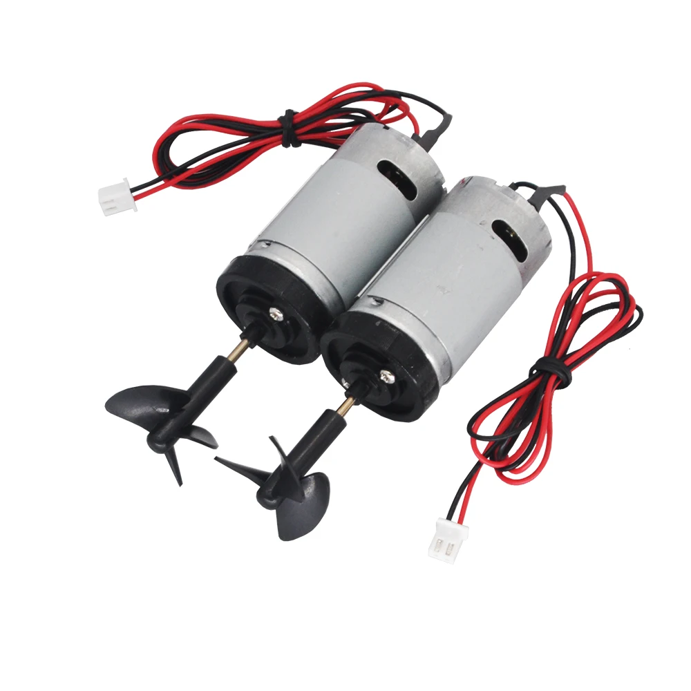 Propulsor submarino 7,4 V 8,4 V 390 Motor de barco incorporado con junta impermeable hélice de 3 aspas para cebo de pesca de barco RC