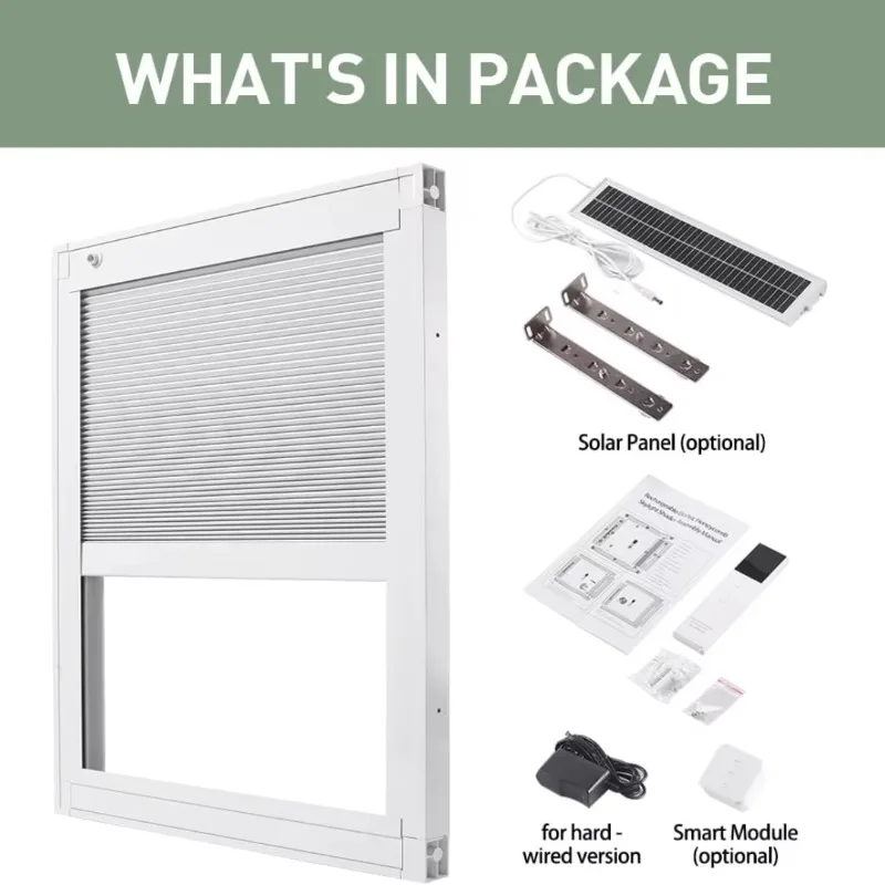Motorized Remote Control Skylight Honeycomb Blinds, 100% Blackout Modern Cellular Shades for Roof Skylight Windows