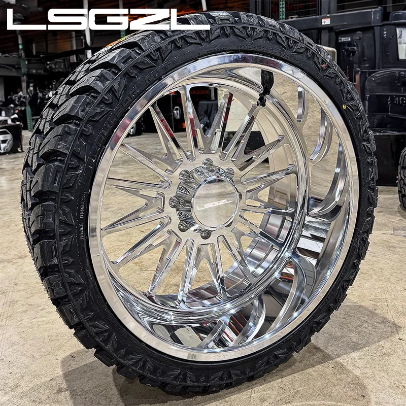 Deep Dish Polished Chrome Forged Alloy Wheel Super Single Truck Wheel for GMC F250 20/22/24/26/28/30 Inch 10/12/14/16 Width