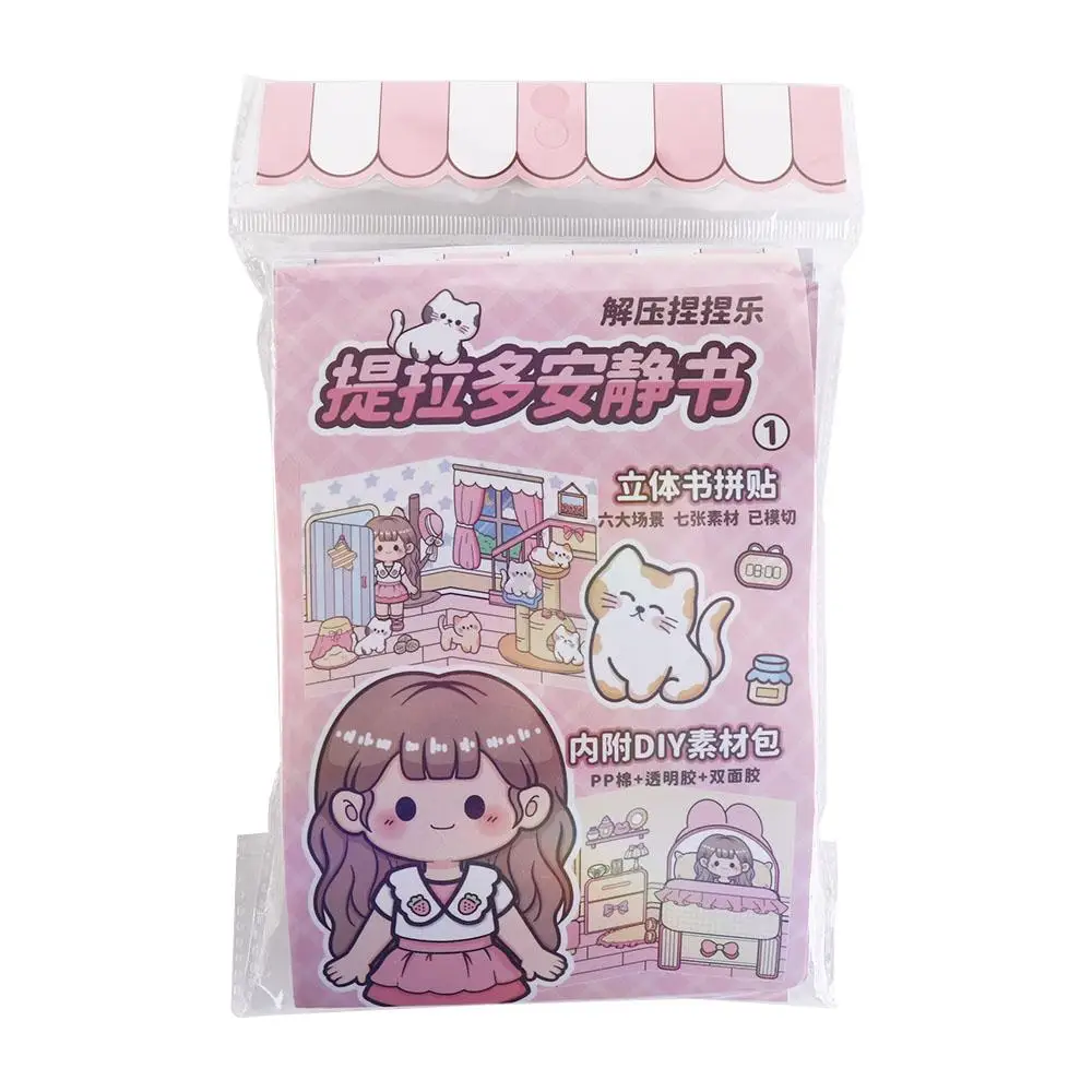 Hand Ledger Kawaii Pinch Music Quiet Book Sticker Book Anime Telado Busy Book Cartoon Paper DIY