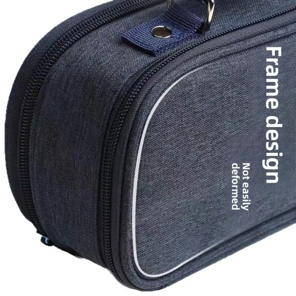 Portable Canvas Pencil Bag Handheld Thickening Large Capacity Stationery Bag Multi-functional 5 Layers Storage Box School