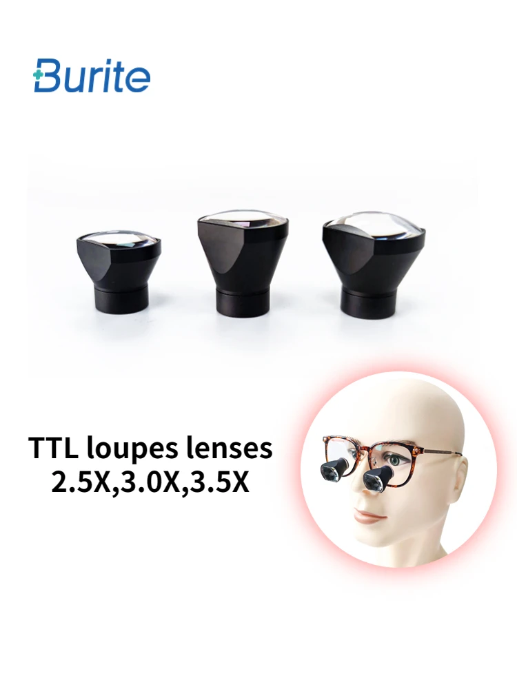 New Arrival TTL Rectangle Lenses In Pairs 2.5X/3.0X/3.5X(Through The Lenses) The Len Used To Make TTL Dental Surgical Loupes