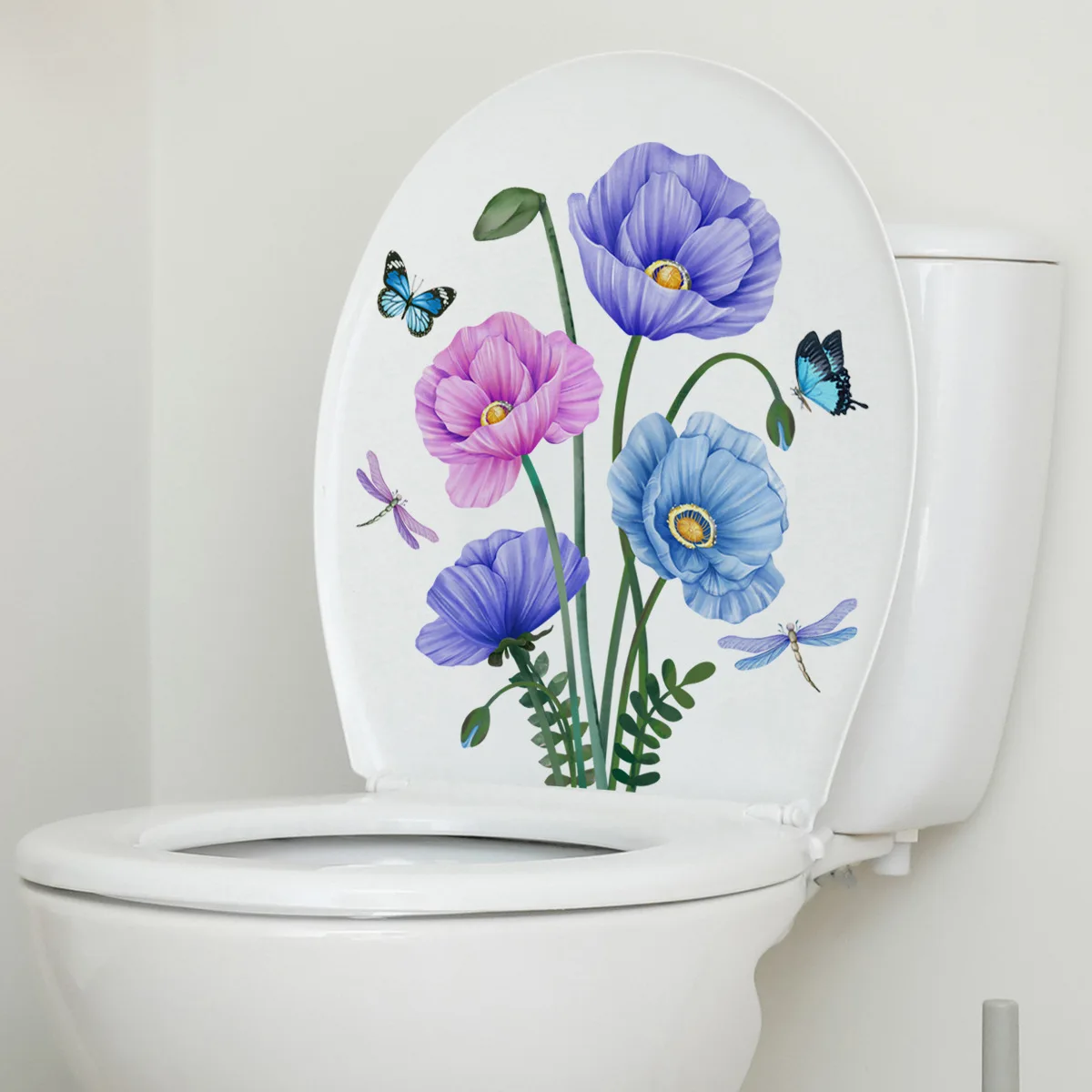 20*30cm Plants Flowers Dragonfly Butterfly Wall Stickers Bedroom  Toilet Stickers Home Decorative Wall Stickers Wallpaper Ms4304