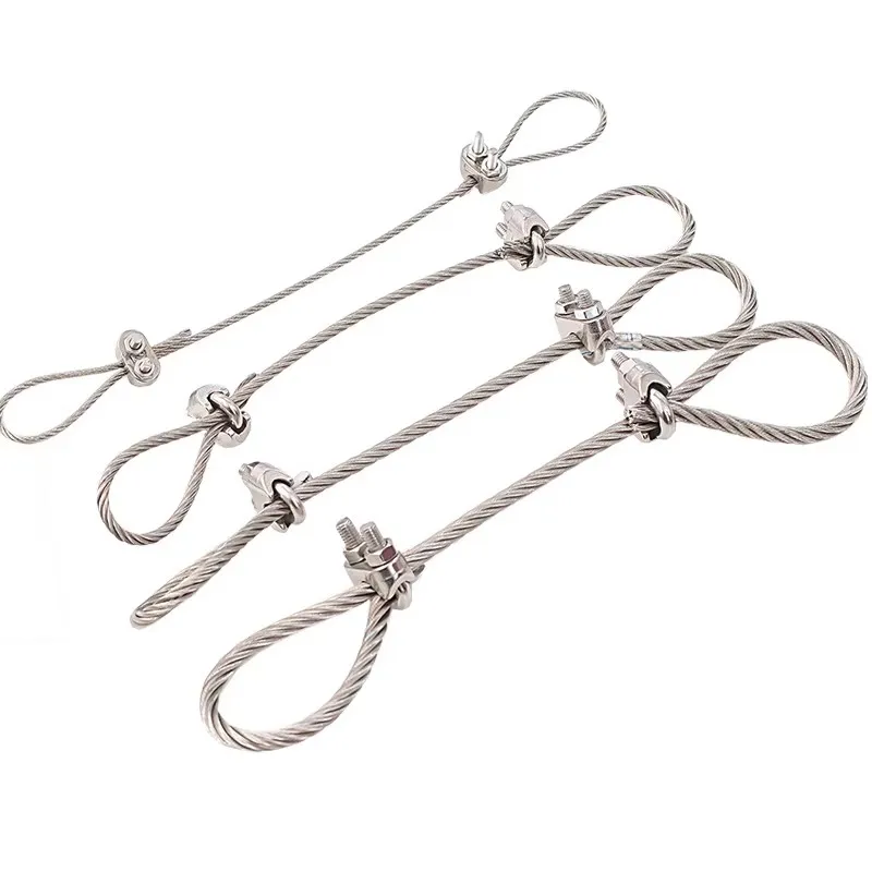 A2 Stainless Steel U-Bolt Type Wire Rope Clip M2 M3 M4 M5 M6 M8 M10-M20 Rope Sling Fastener Cable Clamp Bolt Household Hardware
