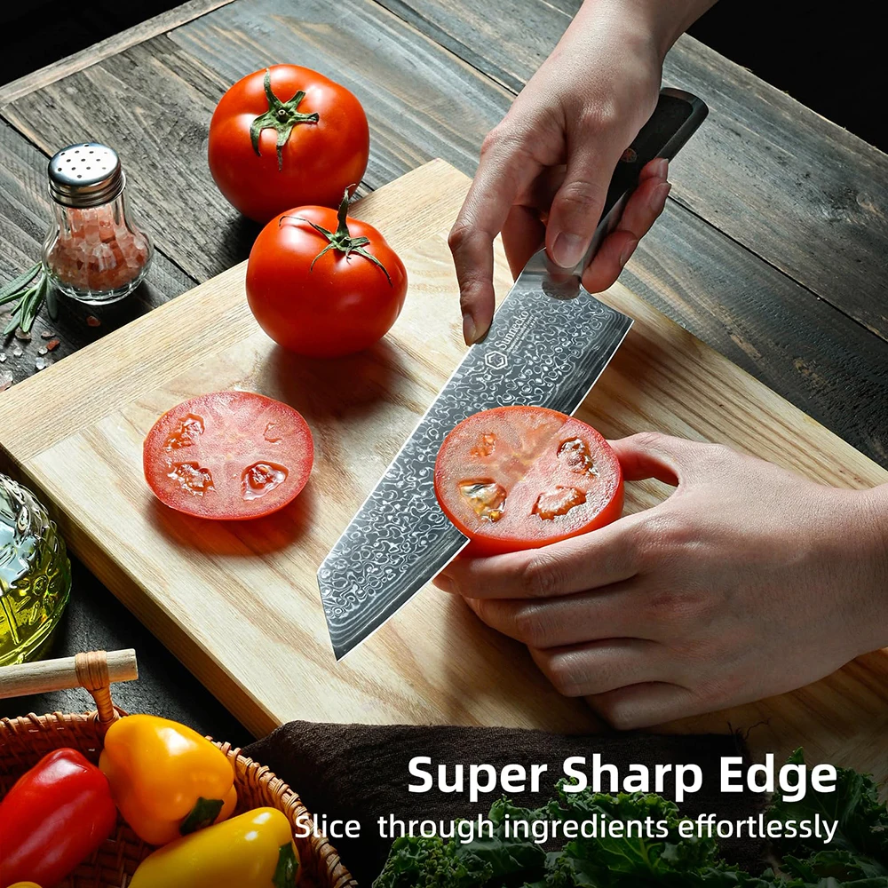 سكين Sunnecko دمشق 8 بوصة سكين Kiritsuke فائق الحادة VG10 دمشق الصلب سكين الشيف الياباني أدوات القطع أدوات الطبخ