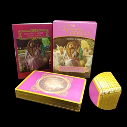 11×8CM Gold edge The Romance Angels Oracle Cards-A 44-Card Deck & English  Guidebook