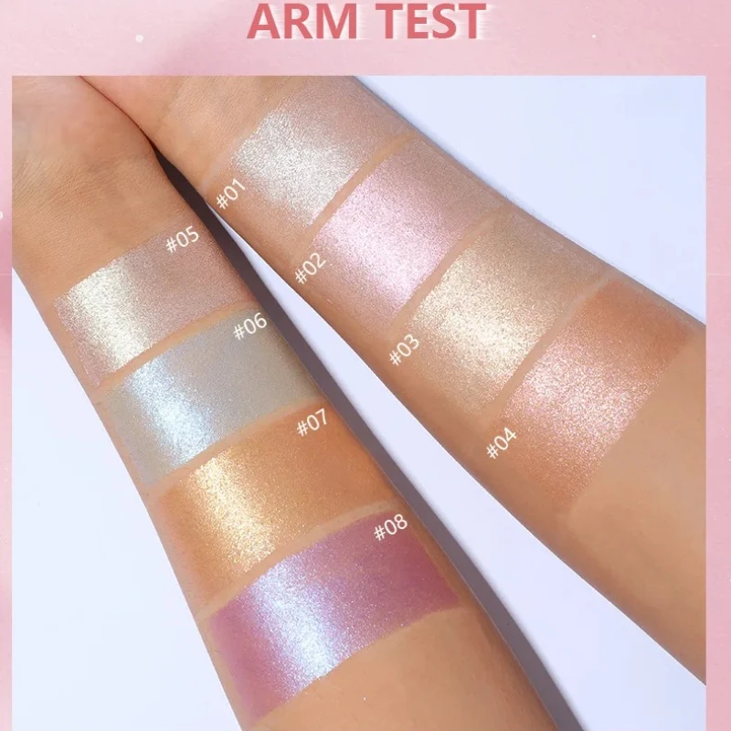 Pudaier 9-Farben-Highlighter-Puder, matte Palette, Make-up, leuchtende Augen, Gesichter, Kontur, Glitzer, Schimmer, Illuminator, Highlight-Kosmetik