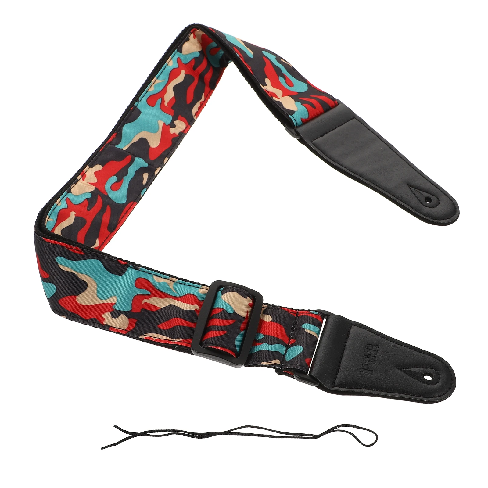 

Camouflage Guitar Strap Lanyard Durable Cotton Straps Lanyards with Adjustable String