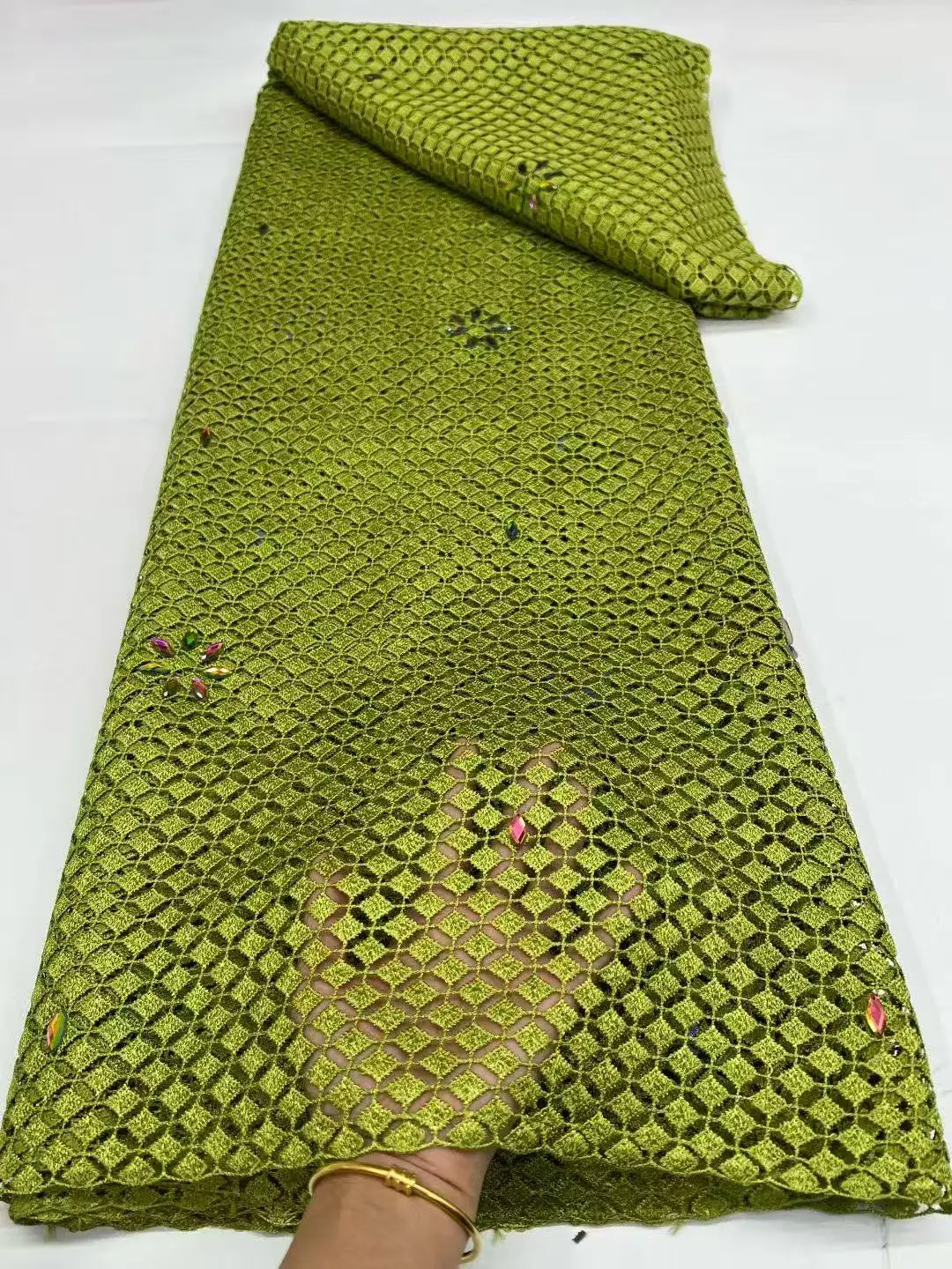 

Новейшее африканское кружево гипюр 2026 года, высококачественное нигерийское водорастворимое кружево для пошива женских платьев для выпускного вечера и торжеств