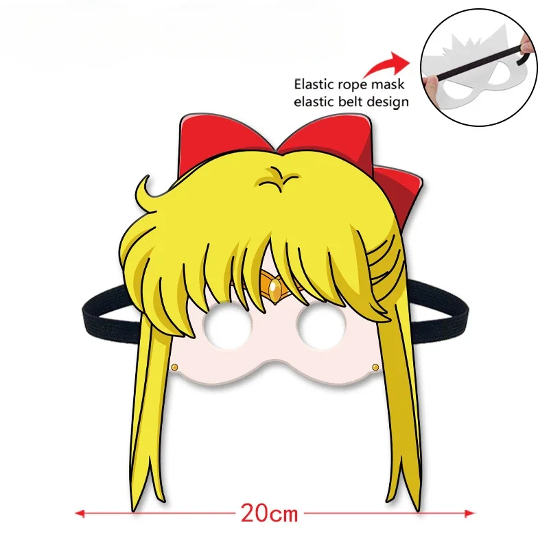 Sailor Moon Tsukino Usagi Mizuno Ami Heino Rei Kawaii Cosplay Mask Props Adjustable Tightness Boys Girls Kids Halloween Gifts