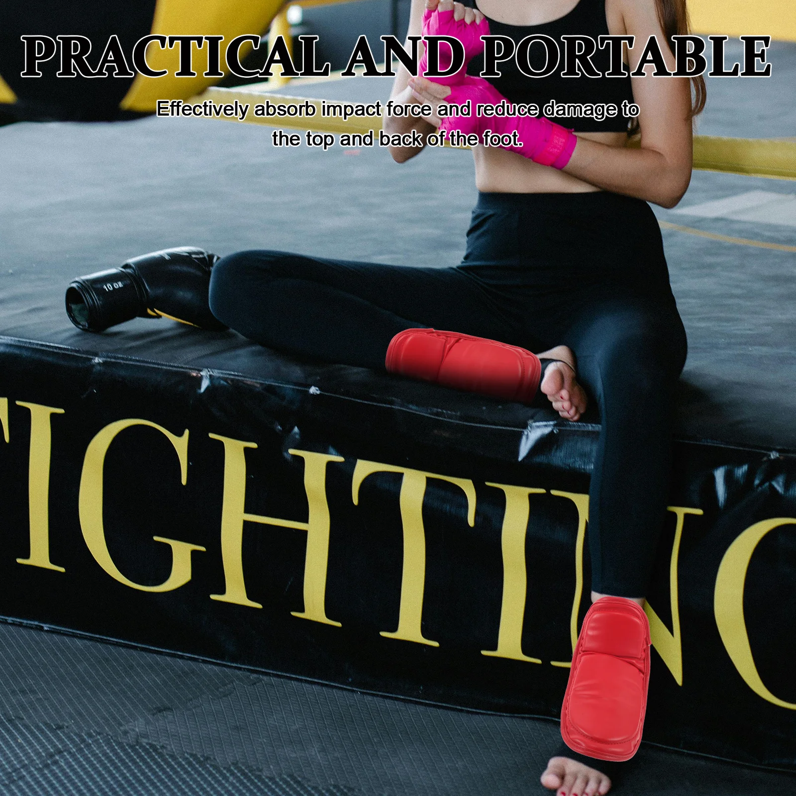 

1Pair Martial Arts Shin Guards Kick Boxing Foot Guards Men Lightweight Sparring Gear for Taekwondo Karate Mma Training