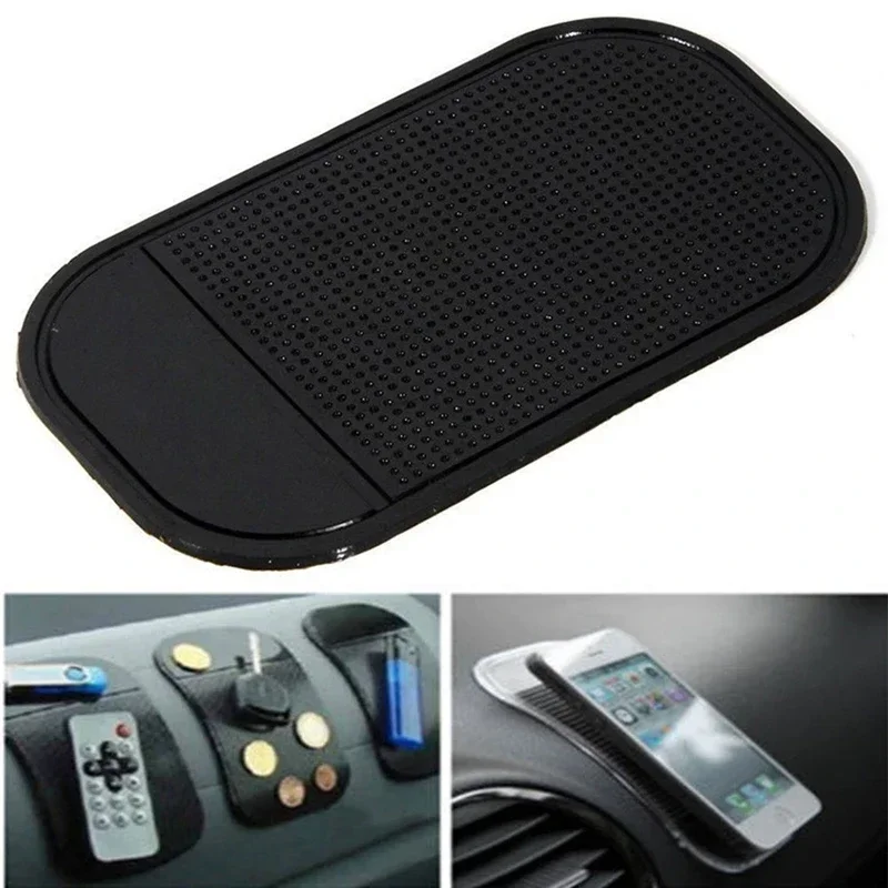 Tapete Adesivo Antiderrapante para Painel de Carro (1-4 Peças) - Suporte para Celular e GPS - Acessórios Internos Antiderrapantes
