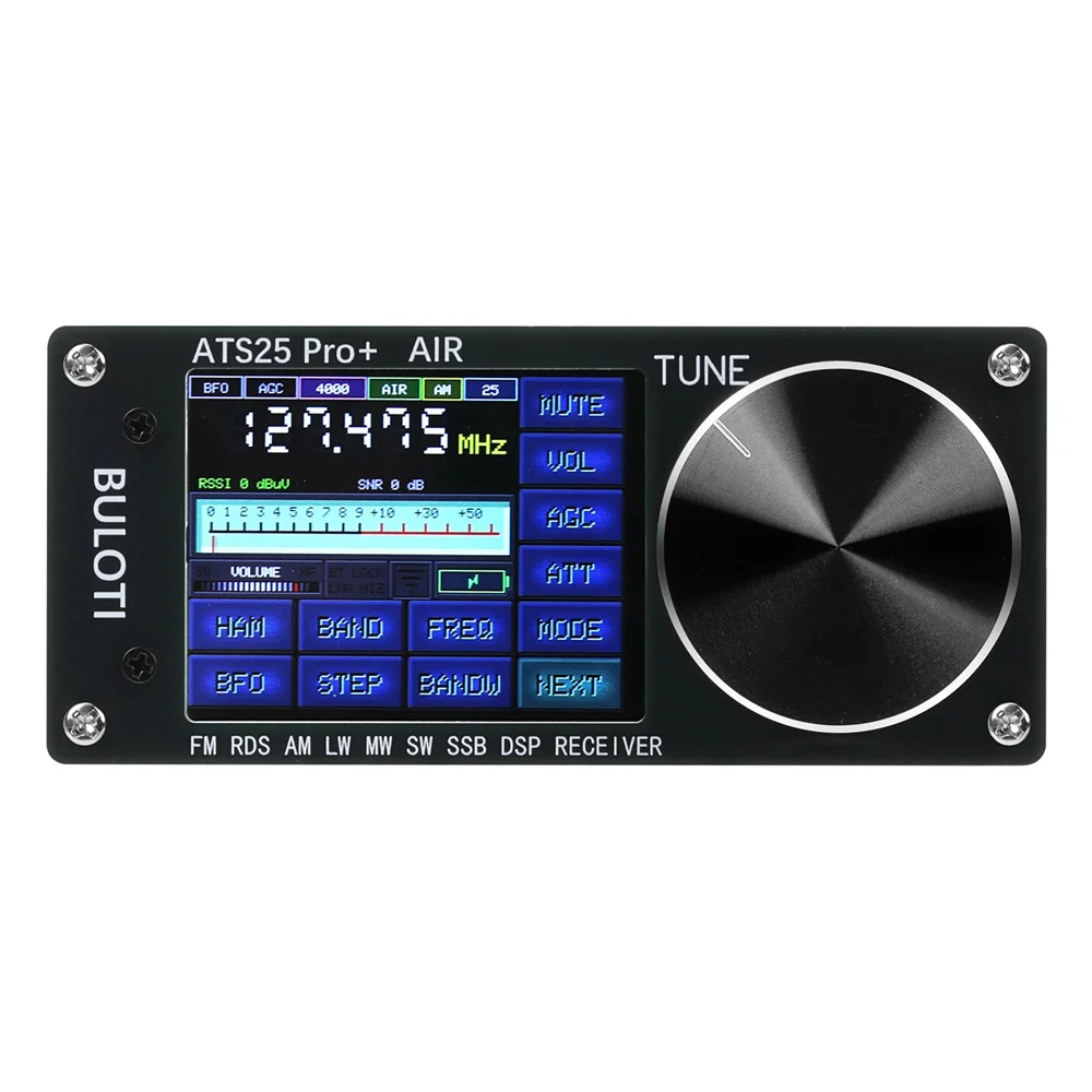 ATS25 Pro + AIR 118Mhz-135.975Mhz versión Bluetooth receptor de radio completo FM SW SSB MW LW firmware 4,2 SI5351 receptor mezclador