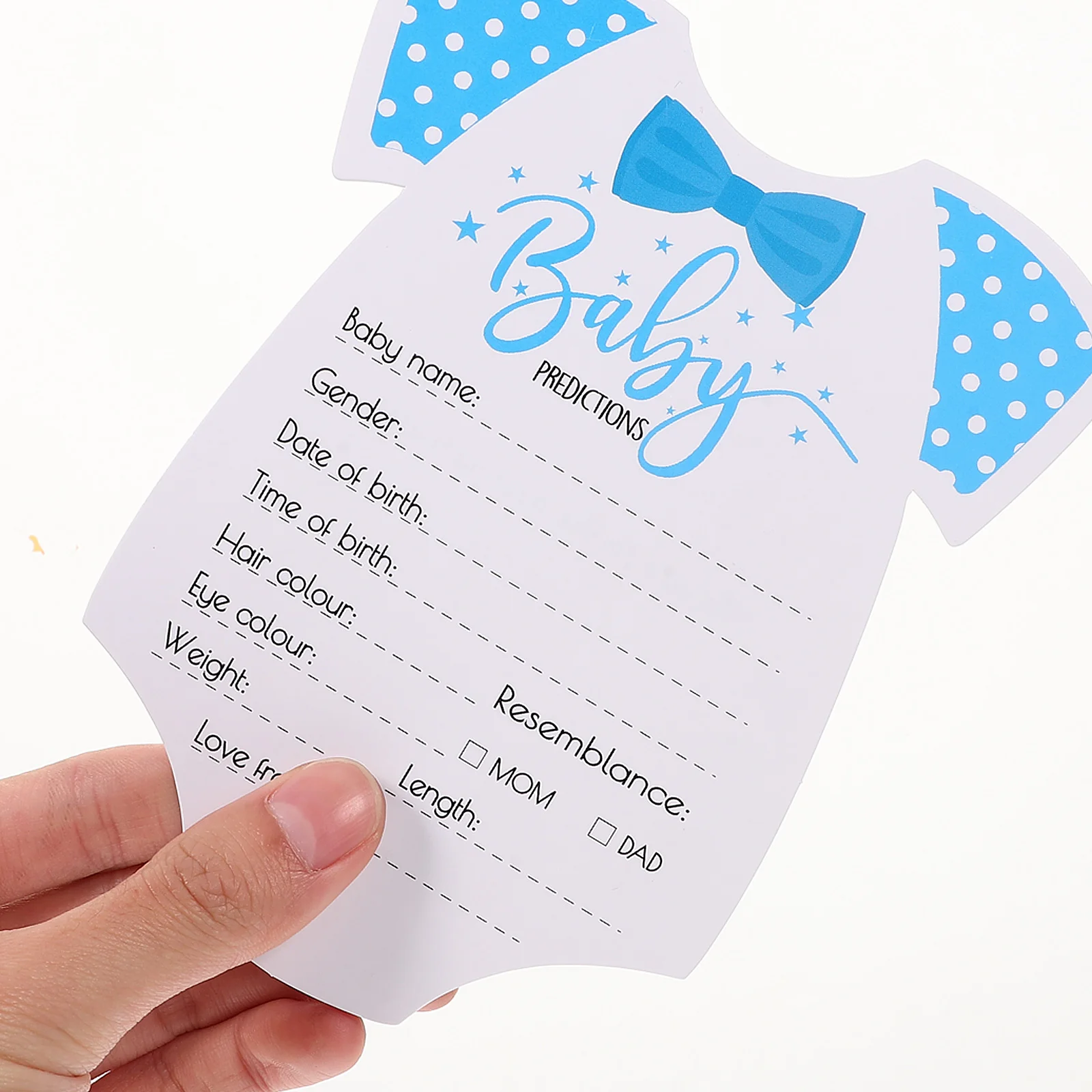 

10 Pcs Gender Reveal Cards Party Decorations Baby Shower Games Boy Girl Announcement Safe Materials DIY Supplies