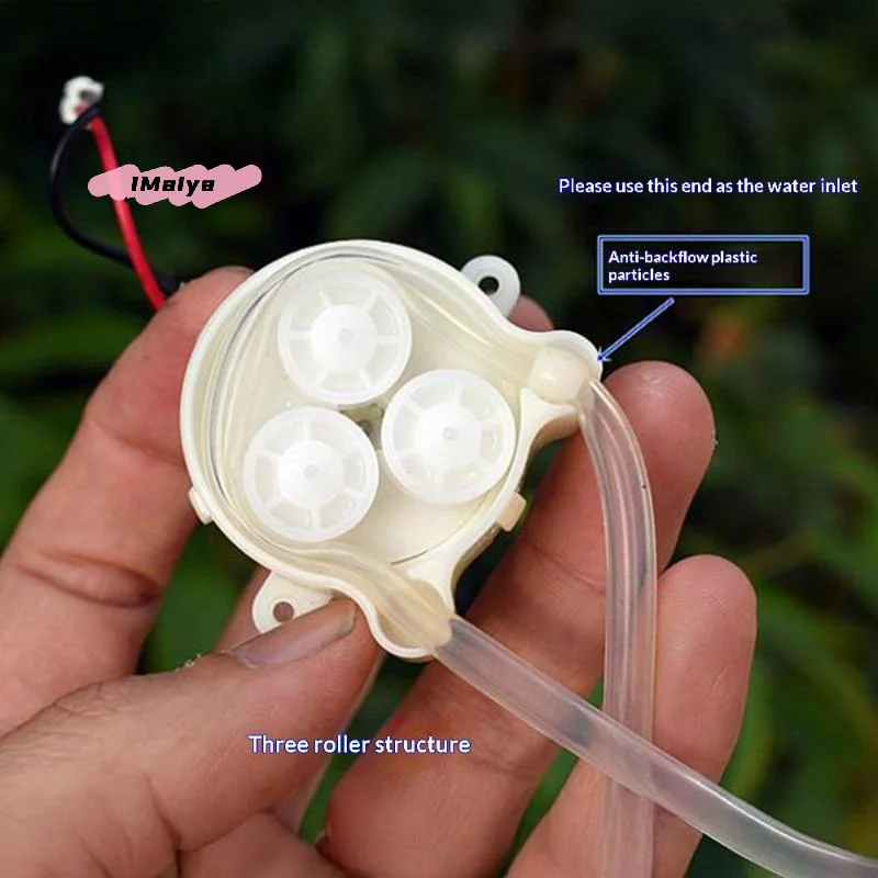 M-1Pcs DC 5V 6V 500 Metal Brush Geared Motor Micro Peristaltic Pump Dosing Liquid Water Squeeze Pump For Lab Ink Sampling Pump