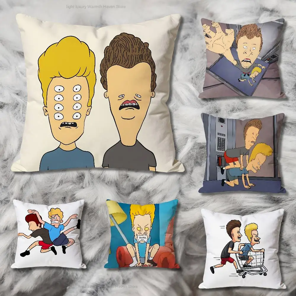 B-Beavis and B-Butt-Head Various Sizes Square Pillow Case For Car Home Bedchamber Decor Custom Valentine gift