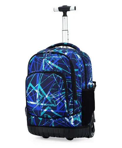 18 inch School Trolley backpack With wheels Trolley backpacks bags for middle school teenagers Children School Rolling backpacks