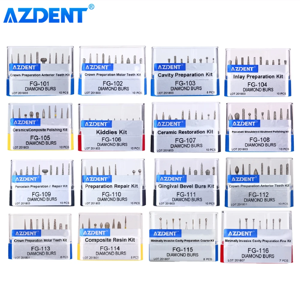 AZDENT Dental Diamond Bur FG Сверла