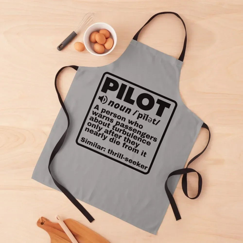 Funny Pilot Definition Turbulence Apron Kitchen Things For Home Accessories Apron