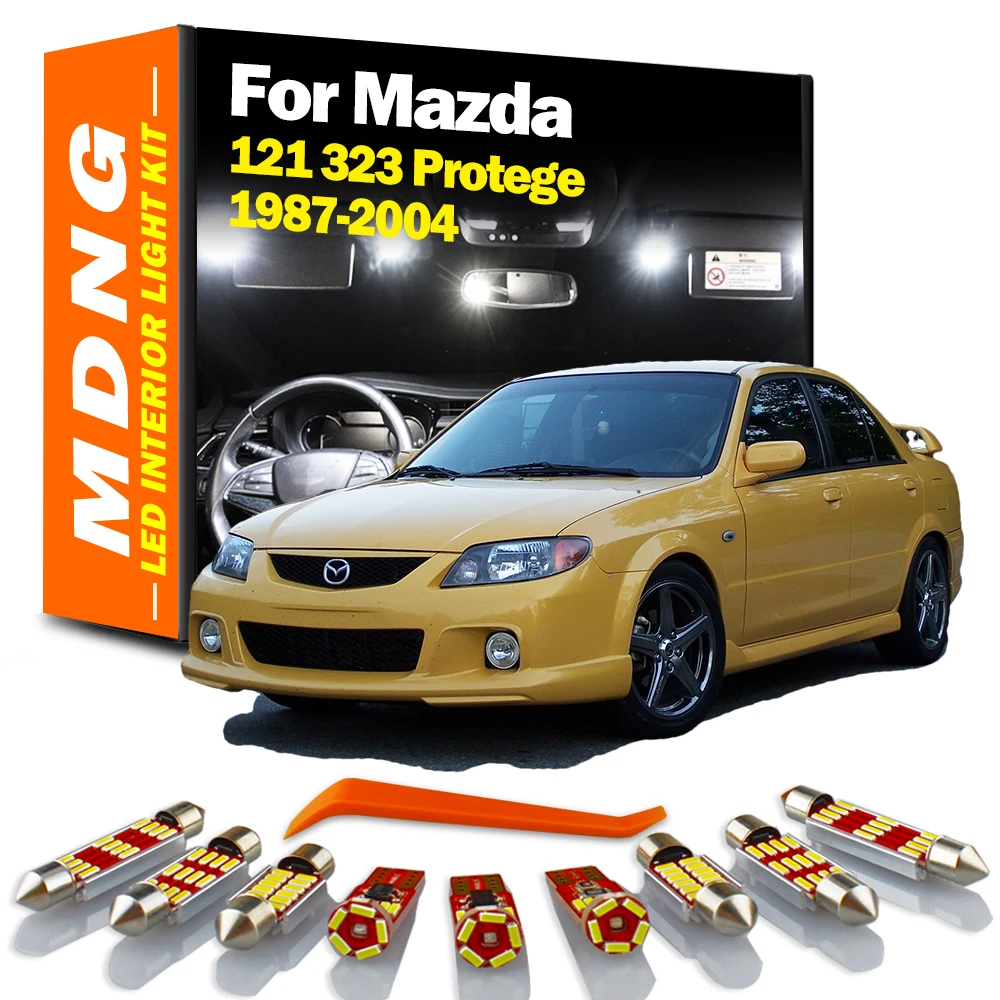 MDNG Canbus LED Kit luci cupola mappa interna per Mazda 121 323 Protege 1987-1999 2000 2001 2002 2003 2004 lampadine Led auto nessun errore