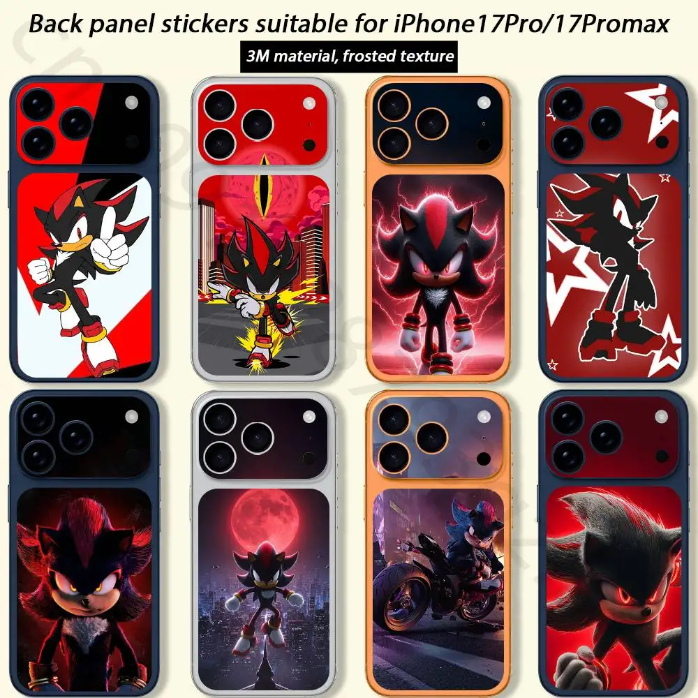 

S-Shadow the H-HedgehogS TICKET Decal Skin Wrap for iPhone 17 Pro or Pro max Protective Film for Back, Frame, Camera