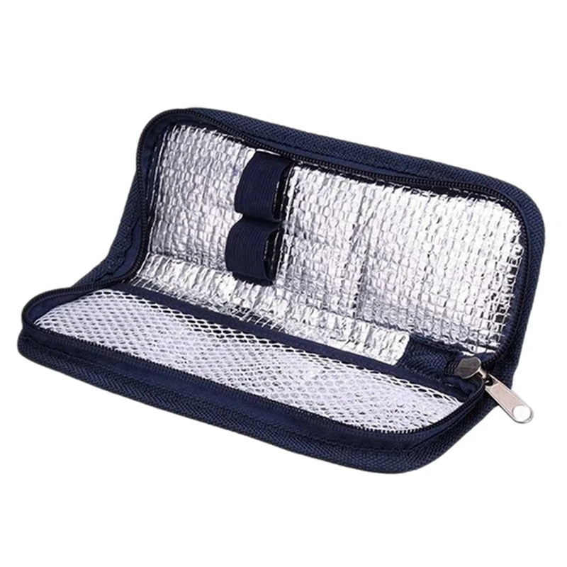 Sac isotherme bleu marine pour Kf-4X insuline chaude, étui de voyage, évaluation des médicaments pour diabétiques