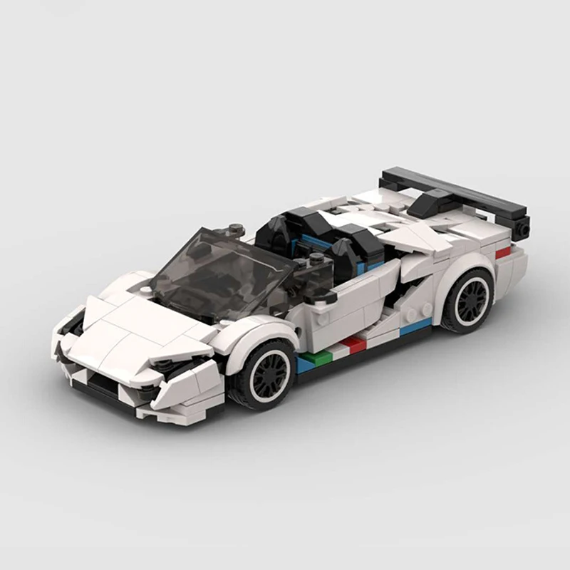 

MOC Lambo Aventador SVJ 368 шт., гоночный спортивный автомобиль, гонщик, строительные блоки, кирпич, креативные гаражные игрушки, рождественские подарки для детей