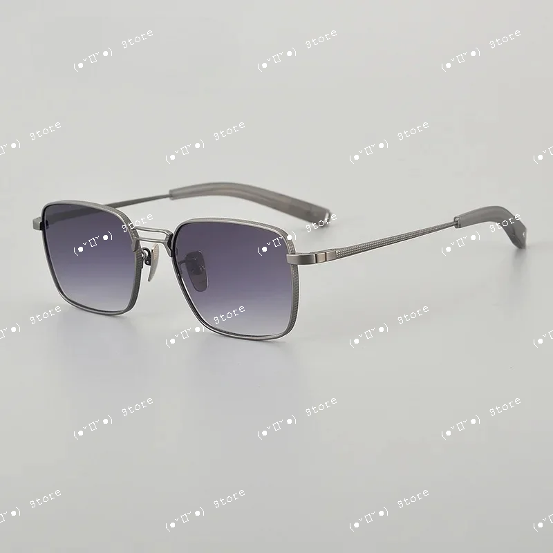 

New Pure Titanium Square Frame Double Beam Polarized Sunglasses UV400 Retro Trend Men Driving Outdoor Travel Fishing Sun Glasses