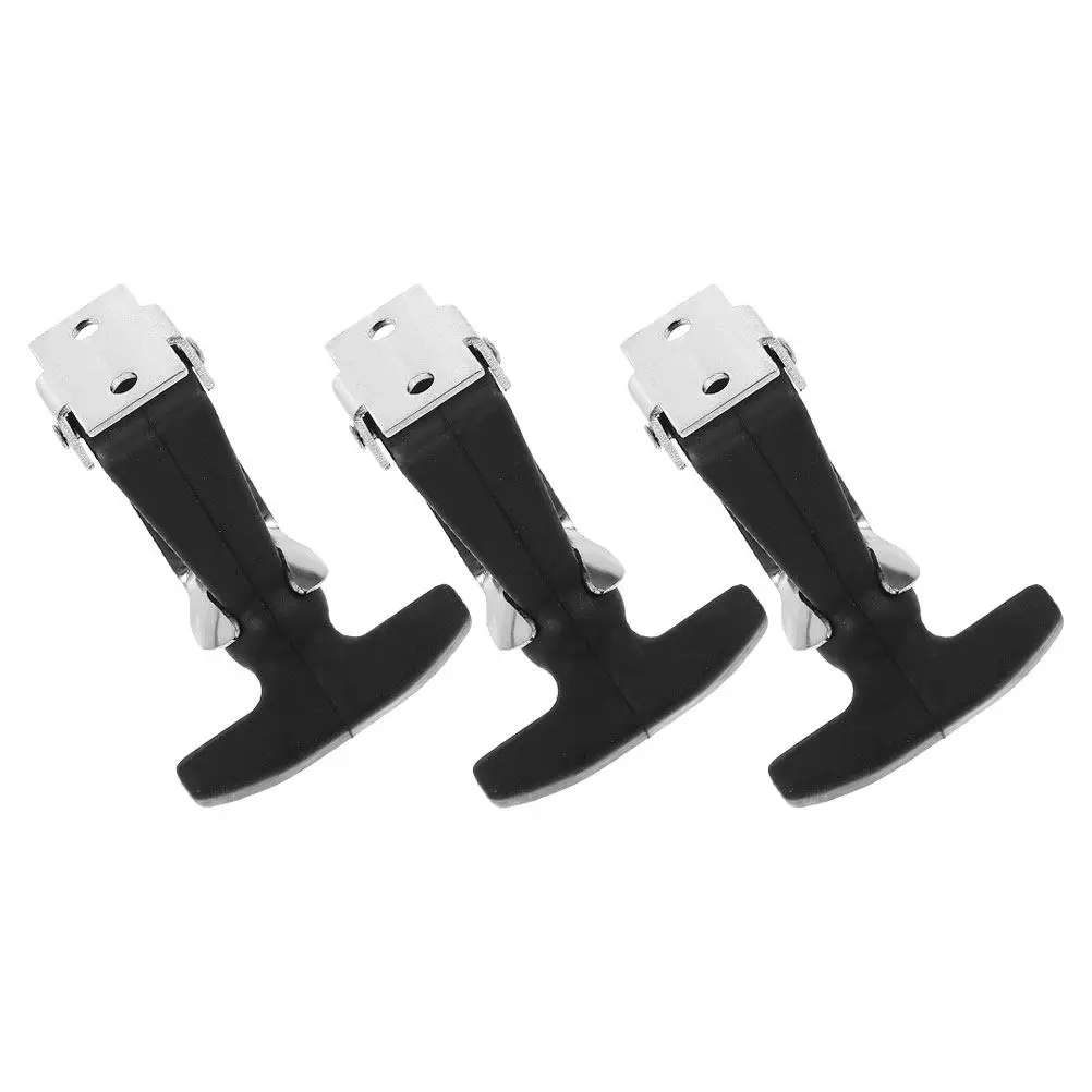3Pcs Flexible T-Handle Rubber Draw Latch Engine Hood Lock Toolbox Vehicle Tool Box Hood Latch for Trailer Truck Rv