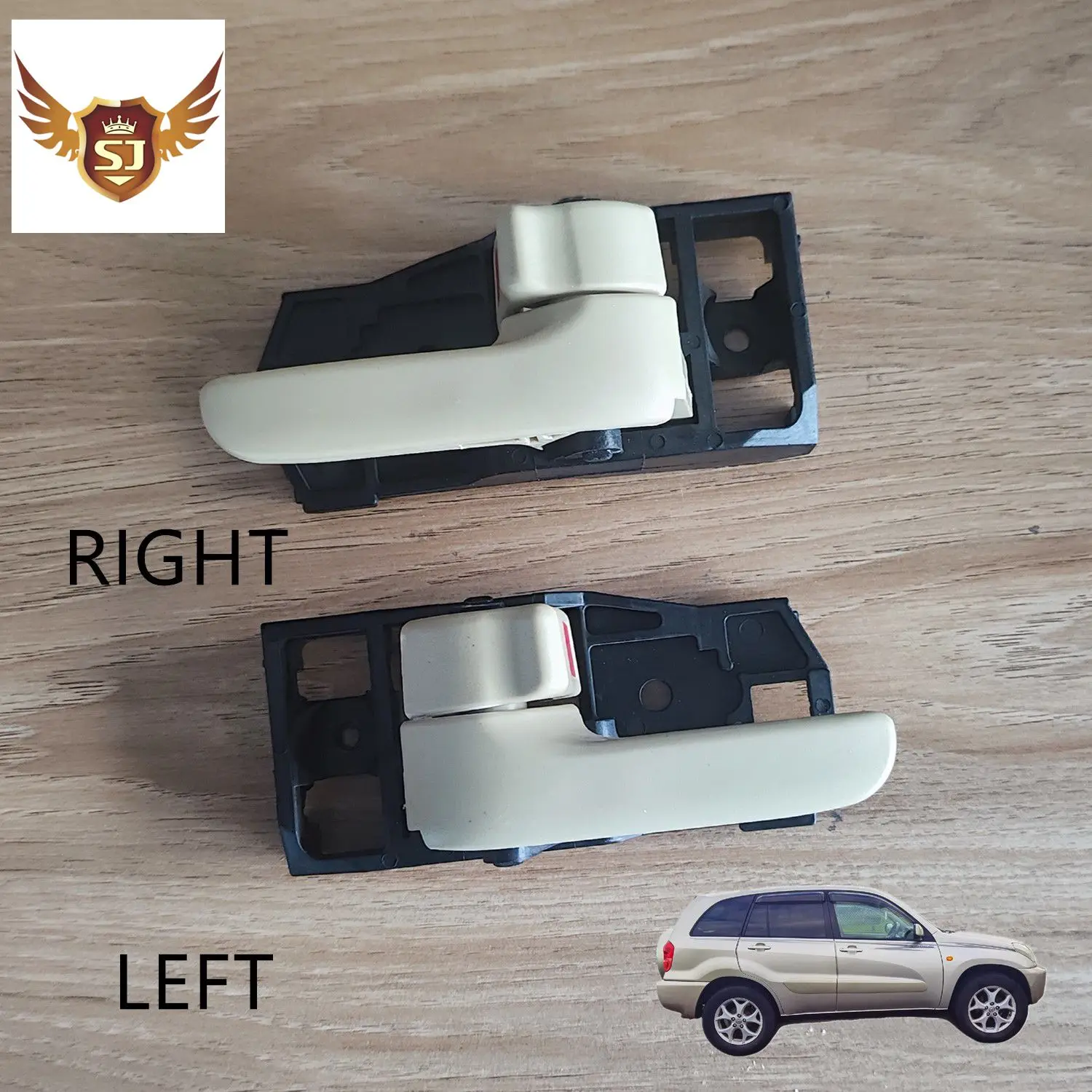 Beige Interior Door Handle Set for Lexus RX300 1999-2001 Toyota RAV 4 2001-2005 Left Right LA00 FB41