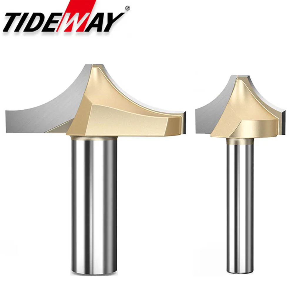 Tideway Tungsten Carbide Arc Router Bits R Angle Professional Grade Woodworking Slotting CNC Tool Milling Cutter for Wood