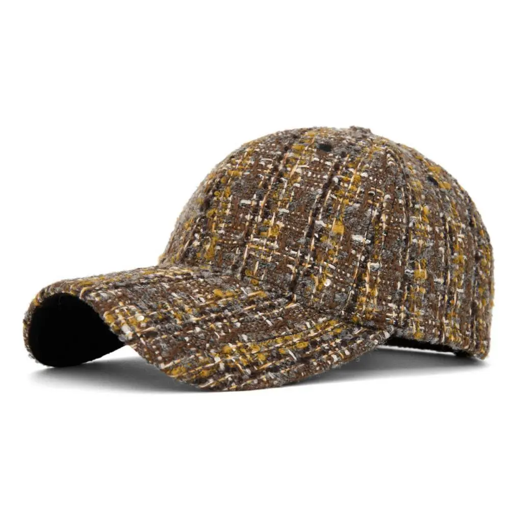 Small fragrance tweed baseball cap with numerous bow decorations in a Korean-style gentle style.Suitable for commuting and dates