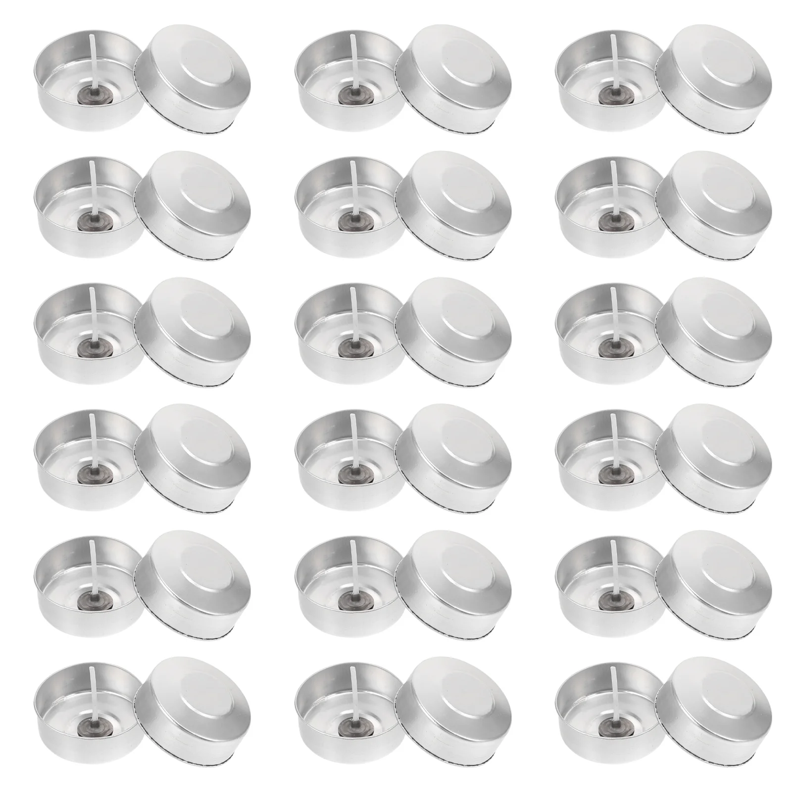 100 Sets Wick Aluminum Shell Wax Container Case Tealight Supplies Cup Making Crafts for DIY