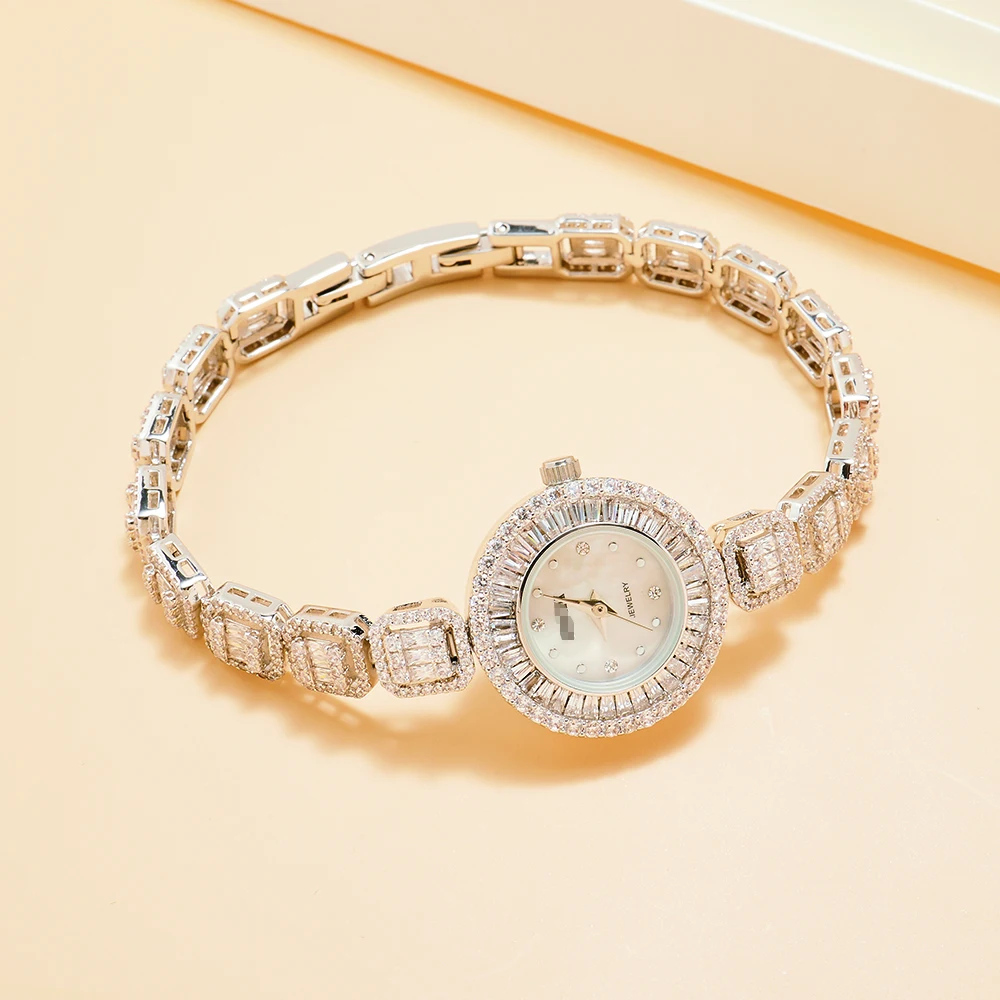 IN JEWELIFE New Watch for Women AAA Cubic Zircon SquareCrystal Watch for Wedding Party Jewelry Japan Movement Waterproof